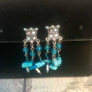 3/$20 Turquoise Beaded Post Hook Earrings